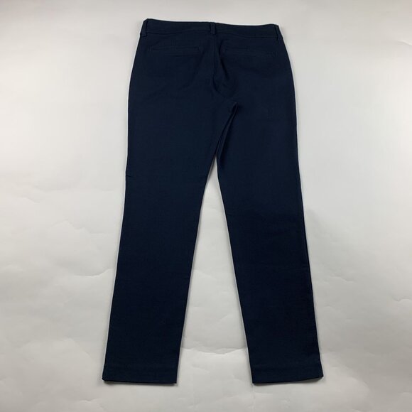 Old Navy Uniform Blue Stretch Canvas High Rise Skinny Pixie Pant 6 - Picture 6 of 7